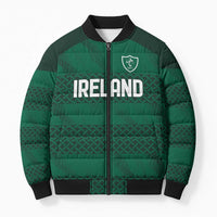 Custom Ireland Rugby Bomber Puffer Jacket Celtic Heritage - Wonder Print Shop