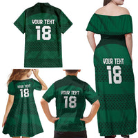 Custom Ireland Rugby Family Matching Off Shoulder Maxi Dress and Hawaiian Shirt Celtic Heritage - Wonder Print Shop
