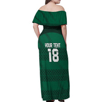 Custom Ireland Rugby Family Matching Off Shoulder Maxi Dress and Hawaiian Shirt Celtic Heritage - Wonder Print Shop