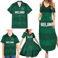 Custom Ireland Rugby Family Matching Summer Maxi Dress and Hawaiian Shirt Celtic Heritage - Wonder Print Shop