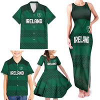 Custom Ireland Rugby Family Matching Tank Maxi Dress and Hawaiian Shirt Celtic Heritage - Wonder Print Shop
