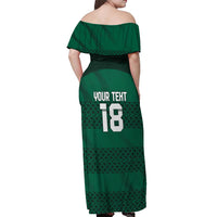 Custom Ireland Rugby Off Shoulder Maxi Dress Celtic Heritage - Wonder Print Shop