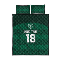Custom Ireland Rugby Quilt Bed Set Celtic Heritage - Wonder Print Shop