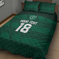 Custom Ireland Rugby Quilt Bed Set Celtic Heritage - Wonder Print Shop