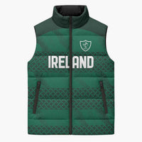 Custom Ireland Rugby Sleeveless Puffer Jacket Celtic Heritage - Wonder Print Shop