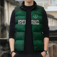 Custom Ireland Rugby Sleeveless Puffer Jacket Celtic Heritage - Wonder Print Shop