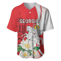 Personalized Georgia Independence Restoration Day Baseball Jersey Dzala Ertobashia Rosa Laevigata