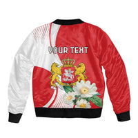 Personalized Georgia Independence Restoration Day Bomber Jacket Dzala Ertobashia Rosa Laevigata