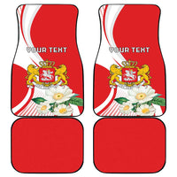 Personalized Georgia Independence Restoration Day Car Mats Dzala Ertobashia Rosa Laevigata