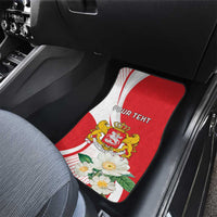 Personalized Georgia Independence Restoration Day Car Mats Dzala Ertobashia Rosa Laevigata