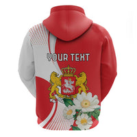 Personalized Georgia Independence Restoration Day Hoodie Dzala Ertobashia Rosa Laevigata