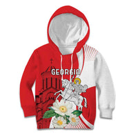 Personalized Georgia Independence Restoration Day Kid Hoodie Dzala Ertobashia Rosa Laevigata