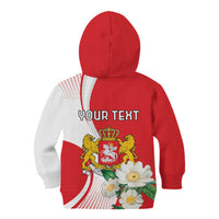 Personalized Georgia Independence Restoration Day Kid Hoodie Dzala Ertobashia Rosa Laevigata