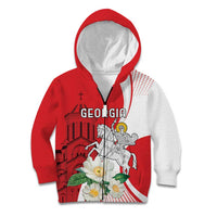 Personalized Georgia Independence Restoration Day Kid Hoodie Dzala Ertobashia Rosa Laevigata