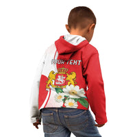 Personalized Georgia Independence Restoration Day Kid Hoodie Dzala Ertobashia Rosa Laevigata