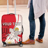 Personalized Georgia Independence Restoration Day Luggage Cover Dzala Ertobashia Rosa Laevigata