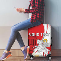 Personalized Georgia Independence Restoration Day Luggage Cover Dzala Ertobashia Rosa Laevigata