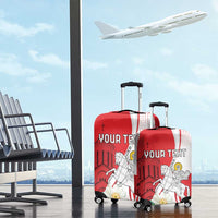 Personalized Georgia Independence Restoration Day Luggage Cover Dzala Ertobashia Rosa Laevigata