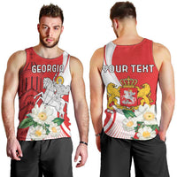 Personalized Georgia Independence Restoration Day Men Tank Top Dzala Ertobashia Rosa Laevigata