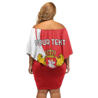 Personalized Georgia Independence Restoration Day Off Shoulder Short Dress Dzala Ertobashia Rosa Laevigata