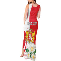 Personalized Georgia Independence Restoration Day Tank Maxi Dress Dzala Ertobashia Rosa Laevigata