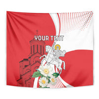 Personalized Georgia Independence Restoration Day Tapestry Dzala Ertobashia Rosa Laevigata