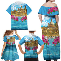 Personalized Malta Family Matching Off Shoulder Maxi Dress and Hawaiian Shirt Valletta Capital Maltese Cross