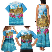 Personalized Malta Family Matching Tank Maxi Dress and Hawaiian Shirt Valletta Capital Maltese Cross