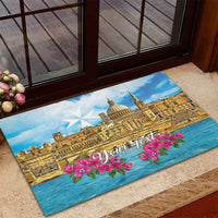 Personalized Malta Rubber Doormat Valletta Capital Maltese Cross