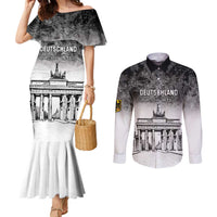 Personalized Germany Berlin Wall Couples Matching Mermaid Dress and Long Sleeve Button Shirt Tag der Deutschen Einheit