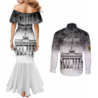 Personalized Germany Berlin Wall Couples Matching Mermaid Dress and Long Sleeve Button Shirt Tag der Deutschen Einheit