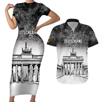 Personalized Germany Berlin Wall Couples Matching Short Sleeve Bodycon Dress and Hawaiian Shirt Tag der Deutschen Einheit