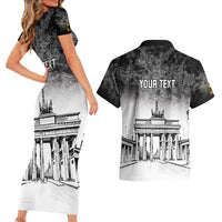 Personalized Germany Berlin Wall Couples Matching Short Sleeve Bodycon Dress and Hawaiian Shirt Tag der Deutschen Einheit