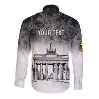 Personalized Germany Berlin Wall Long Sleeve Button Shirt Tag der Deutschen Einheit