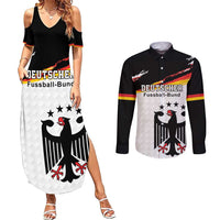 Custom Germany Football Couples Matching Summer Maxi Dress and Long Sleeve Button Shirt Come On DFB-Team