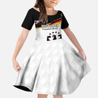 Custom Germany Football Family Matching Off Shoulder Maxi Dress and Hawaiian Shirt Come On DFB-Team