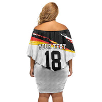 Custom Germany Football Off Shoulder Short Dress Come On DFB-Team
