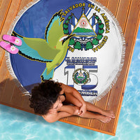 El Salvador Independence Day Beach Blanket Dios Union Libertad - Wonder Print Shop