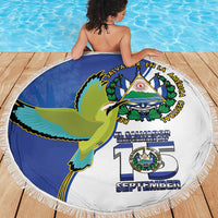 El Salvador Independence Day Beach Blanket Dios Union Libertad - Wonder Print Shop