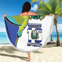 El Salvador Independence Day Beach Blanket Dios Union Libertad - Wonder Print Shop