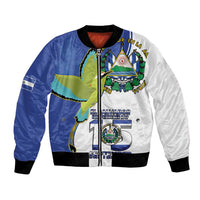 El Salvador Independence Day Bomber Jacket Dios Union Libertad - Wonder Print Shop
