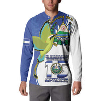 El Salvador Independence Day Button Sweatshirt Dios Union Libertad - Wonder Print Shop