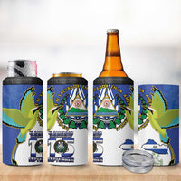 El Salvador Independence Day 4 in 1 Can Cooler Tumbler Dios Union Libertad - Wonder Print Shop