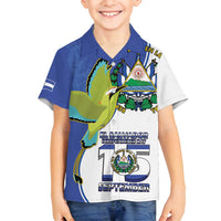 El Salvador Independence Day Family Matching Off Shoulder Maxi Dress and Hawaiian Shirt Dios Union Libertad - Wonder Print Shop