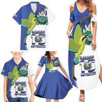 El Salvador Independence Day Family Matching Summer Maxi Dress and Hawaiian Shirt Dios Union Libertad - Wonder Print Shop