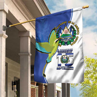 El Salvador Independence Day Garden Flag Dios Union Libertad - Wonder Print Shop