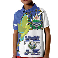 El Salvador Independence Day Kid Polo Shirt Dios Union Libertad - Wonder Print Shop