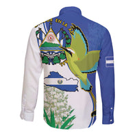 El Salvador Independence Day Long Sleeve Button Shirt Dios Union Libertad - Wonder Print Shop