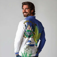 El Salvador Independence Day Long Sleeve Polo Shirt Dios Union Libertad - Wonder Print Shop