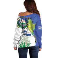 El Salvador Independence Day Off Shoulder Sweater Dios Union Libertad - Wonder Print Shop